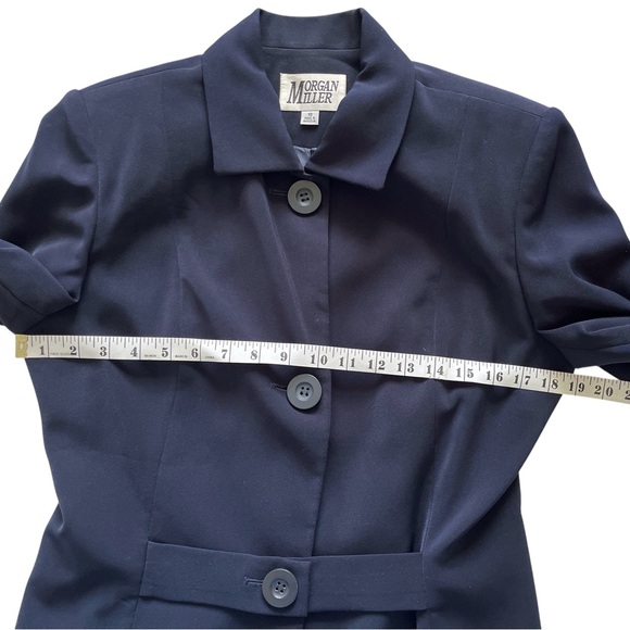 Morgan Miller Women’s Navy Blue 2 Piece Career Blazer and Skirt Set - Picture 8 of 12